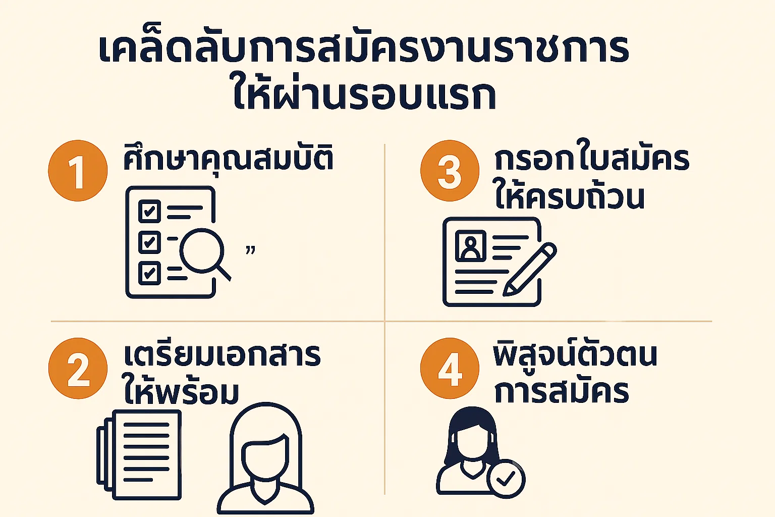 เคล็ดลับการสมัครงานราชการให้ผ่านรอบแรก