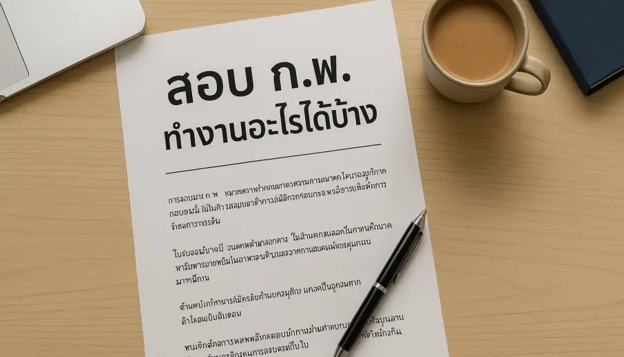 สอบ ก.พ. ทำงานอะไรได้บ้าง? เข้าใจง่ายในบทความเดียว