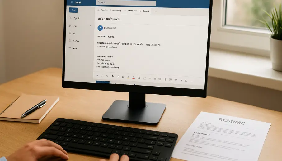 เขียน Email สมัครงานยังไงให้ดูโปร (พร้อม template ใช้ได้เลย)