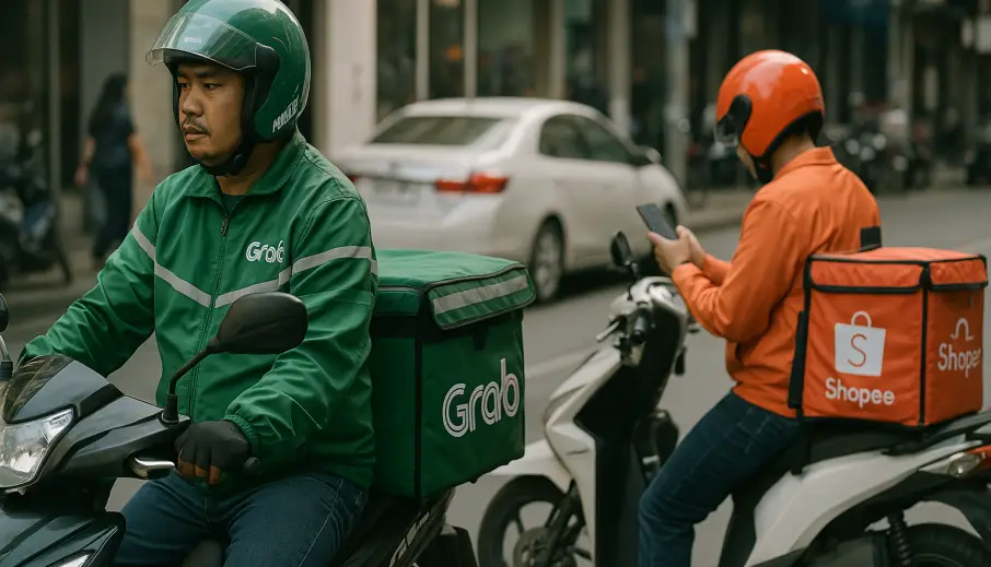ชีวิตคนทำงาน Grab และ Shopee – อาชีพยุคดิจิทัลที่มากกว่าแค่ส่งของ